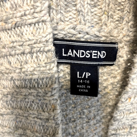 Land’s End knit open cardigan, Size PL (14-16) - Picture 3 of 4